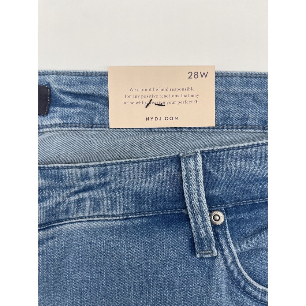 NYDJ Women's Ami Ankle Skinny Jeans Exposed Button Fly Light Blue 28W - Picture 5 of 7